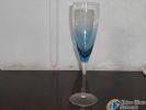 Blue plated champagne glass